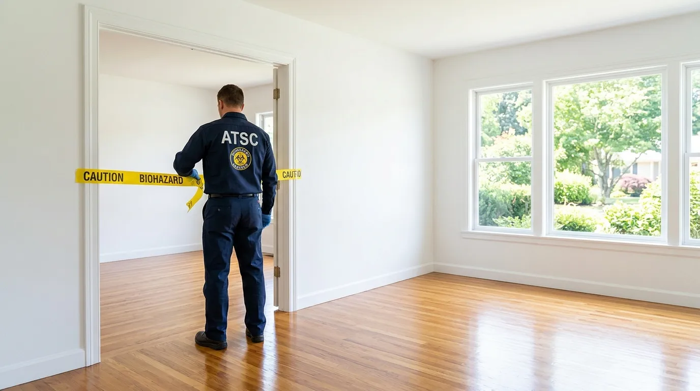 Certified biohazard cleanup crew performing Crime Scene Cleanup in Willowbrook